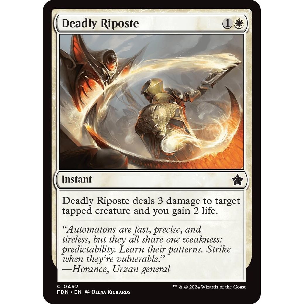 Image for Deadly Riposte (492) (FDN) - Magic: The Gathering
