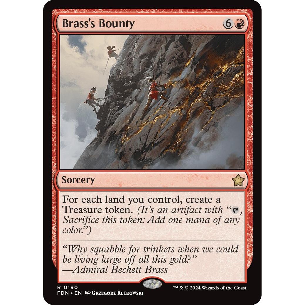 Image for Brass's Bounty (190) (FDN) - Magic: The Gathering