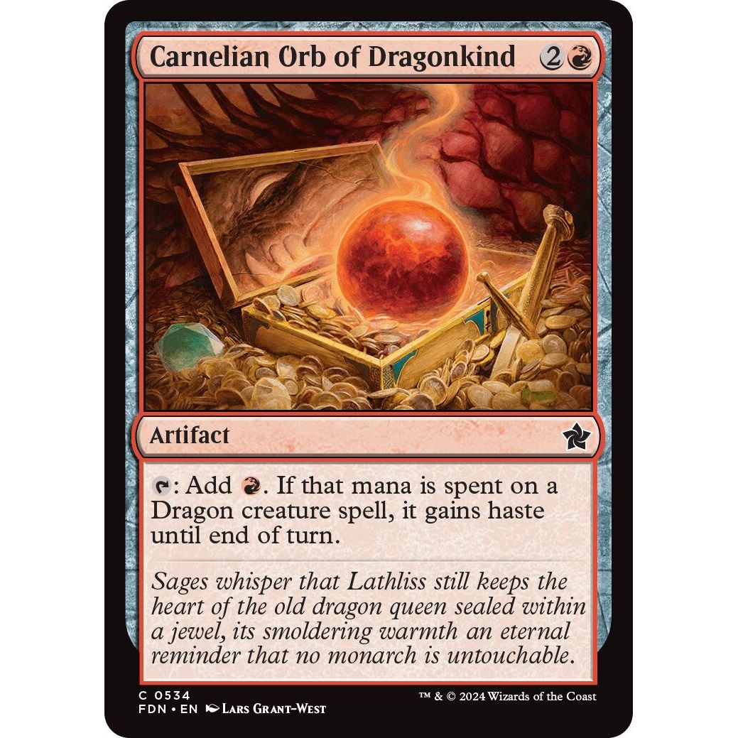 Image for Carnelian Orb of Dragonkind (534) (FDN) - Magic: The Gathering