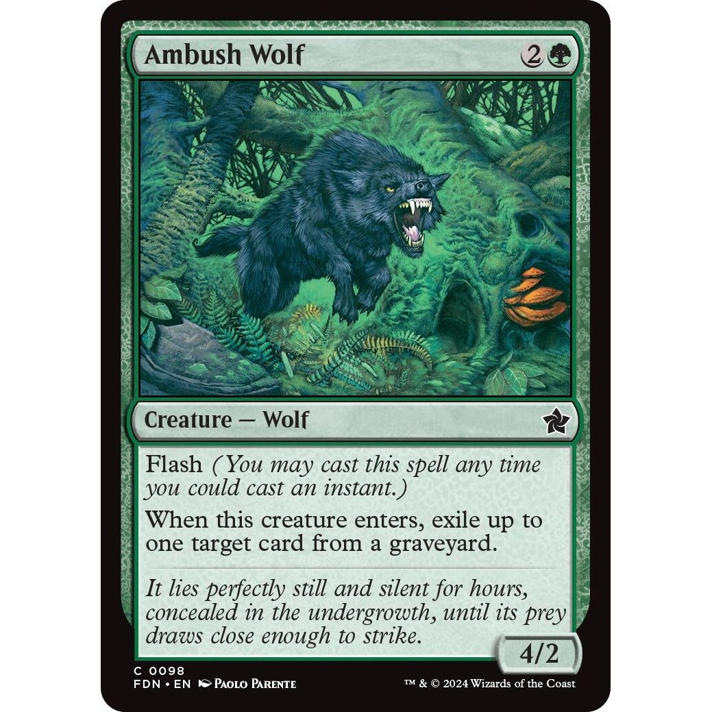 Image for Ambush Wolf (98) (FDN) - Magic: The Gathering