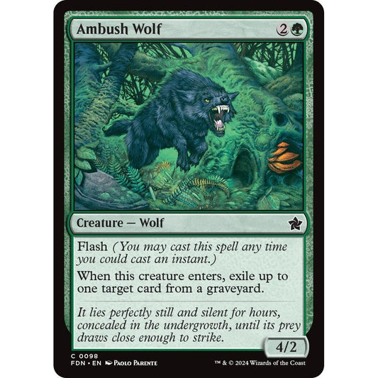 Image for Ambush Wolf (98) (FDN) - Magic: The Gathering