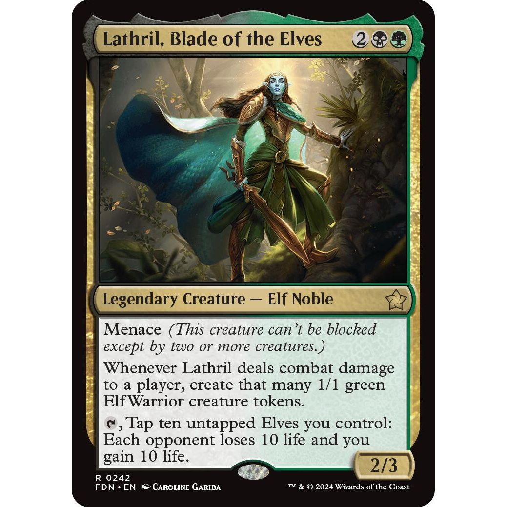 Image for Lathril, Blade of the Elves (242) (FDN) - Magic: The Gathering