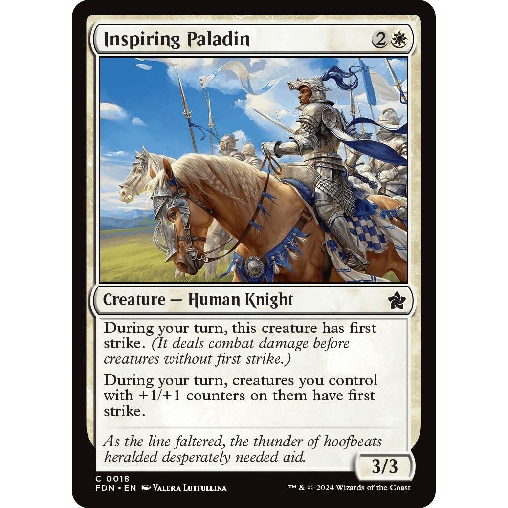 Image for Inspiring Paladin (18) (FDN) - Magic: The Gathering
