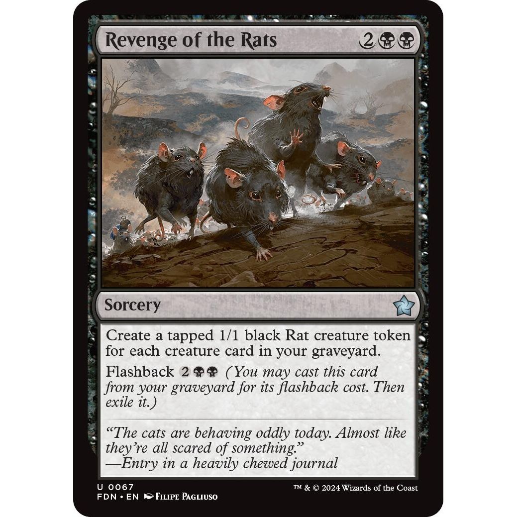 Image for Revenge of the Rats (67) (FDN) - Magic: The Gathering