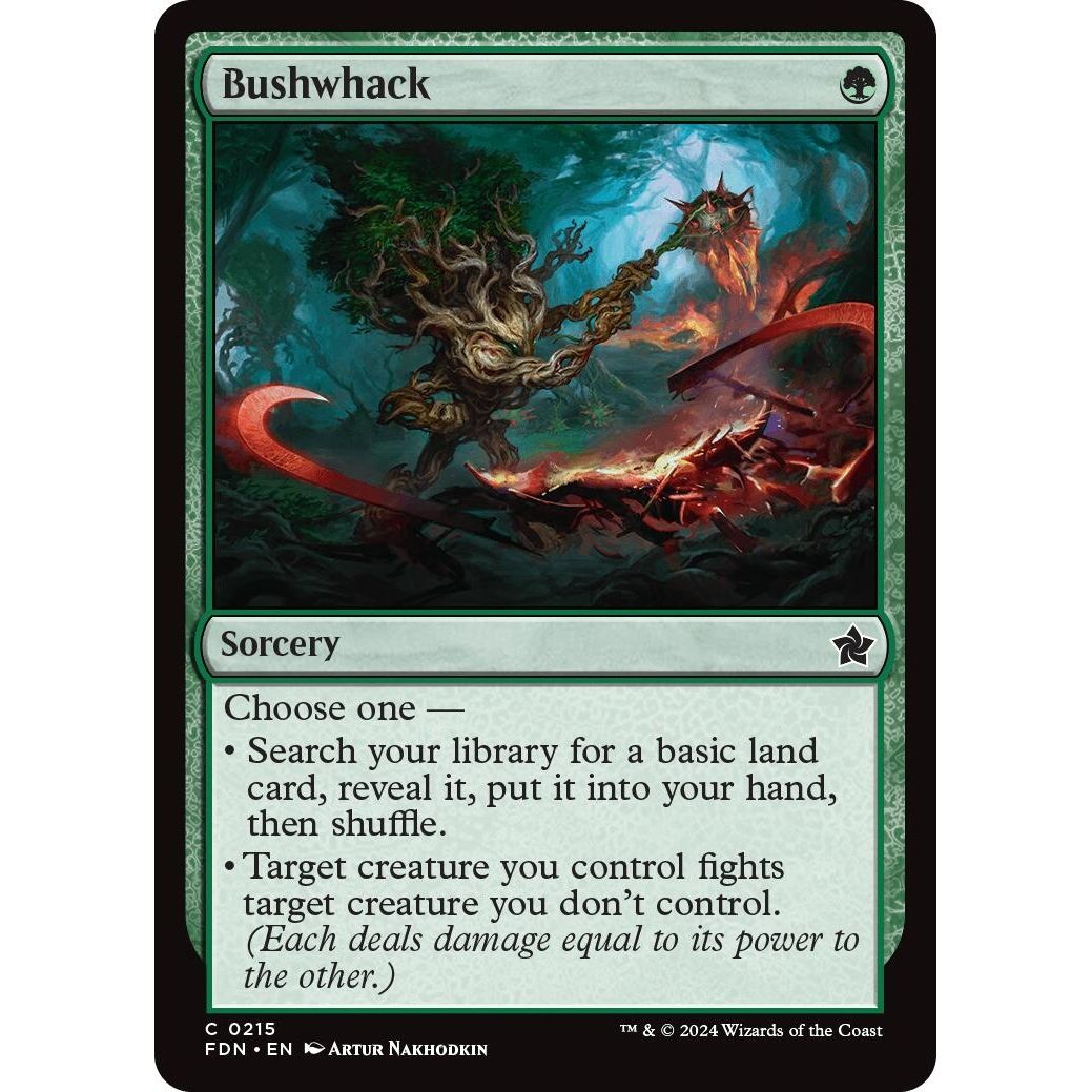 Image for Bushwhack (215) (FDN) - Magic: The Gathering