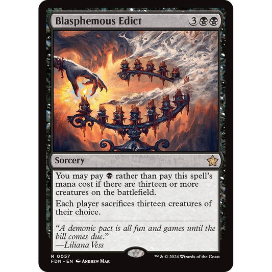 Image for Blasphemous Edict (57) (FDN) - Magic: The Gathering