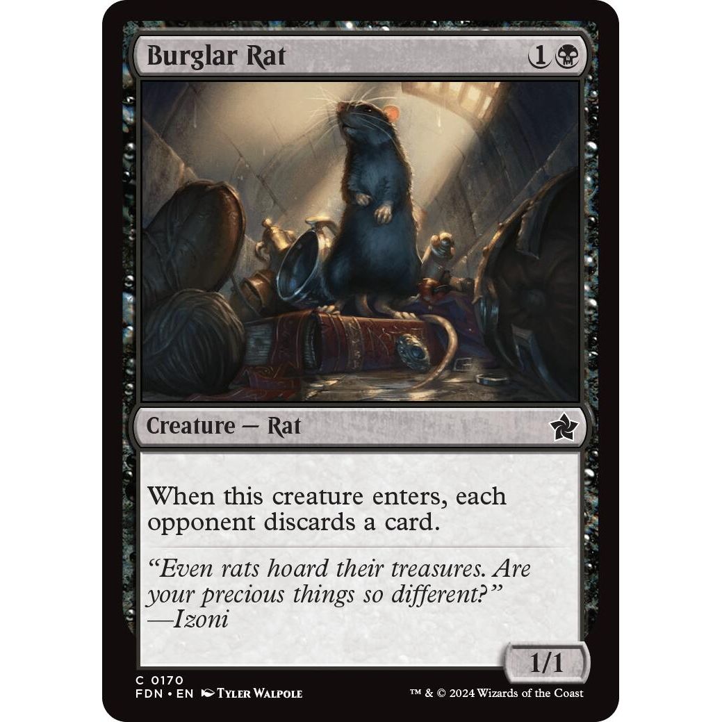 Image for Burglar Rat (170) (FDN) - Magic: The Gathering