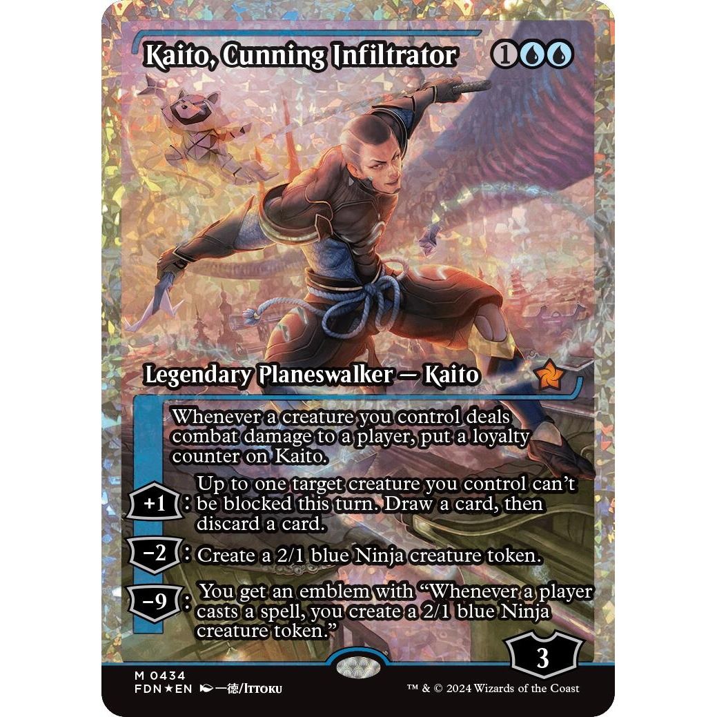 Image for Kaito, Cunning Infiltrator (Showcase) (Fracture Foil) (434) (FDN) - Magic: The Gathering