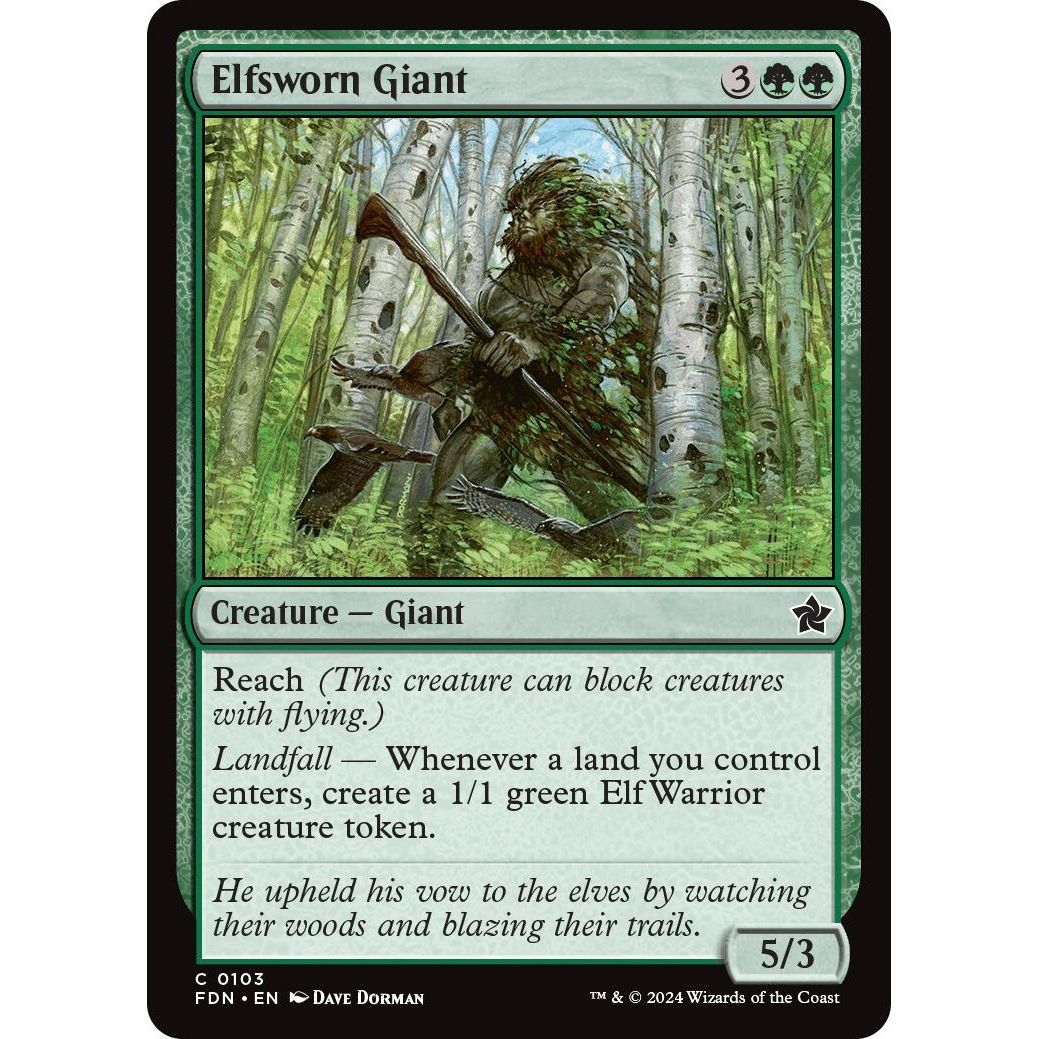 Image for Elfsworn Giant (103) (FDN) - Magic: The Gathering