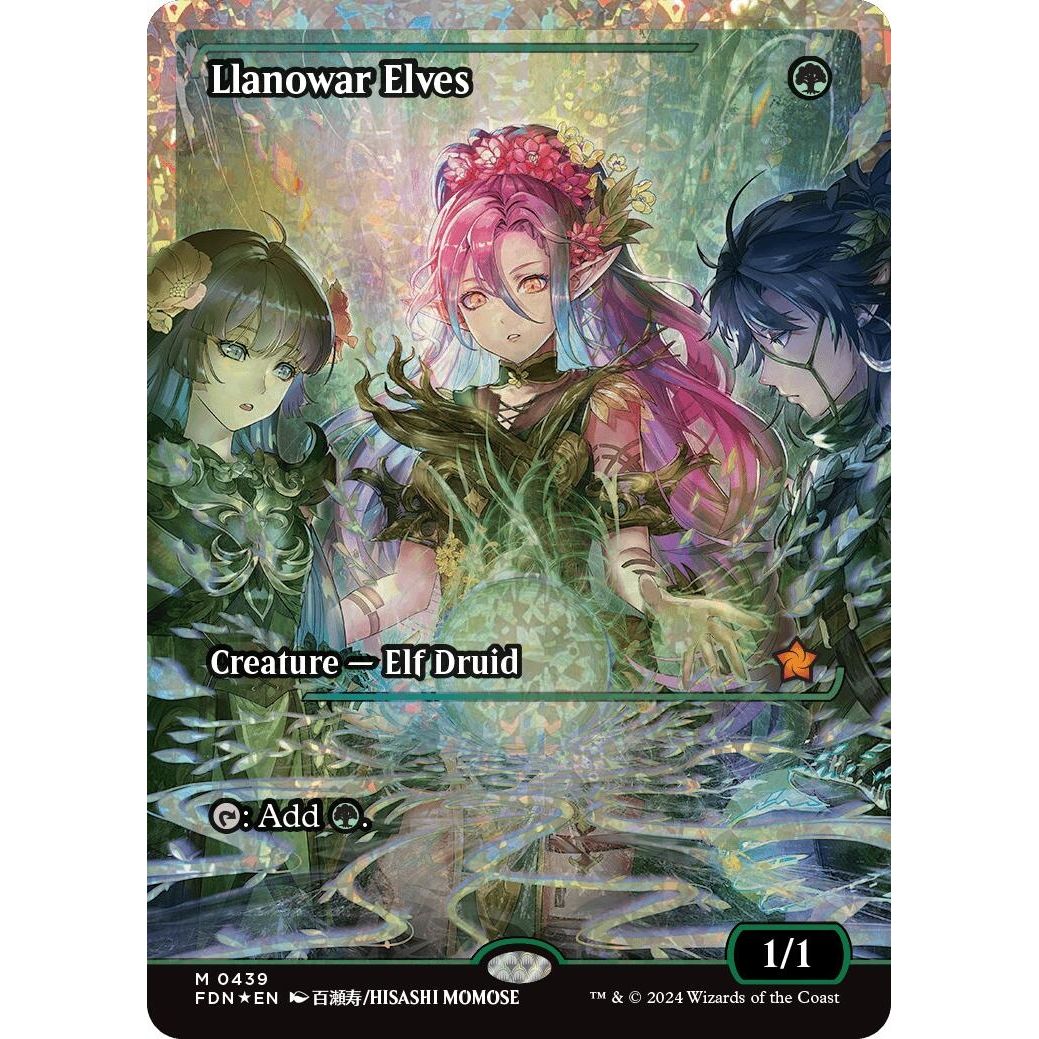 Image for Llanowar Elves (Showcase) (Fracture Foil) (439) (FDN) - Magic: The Gathering