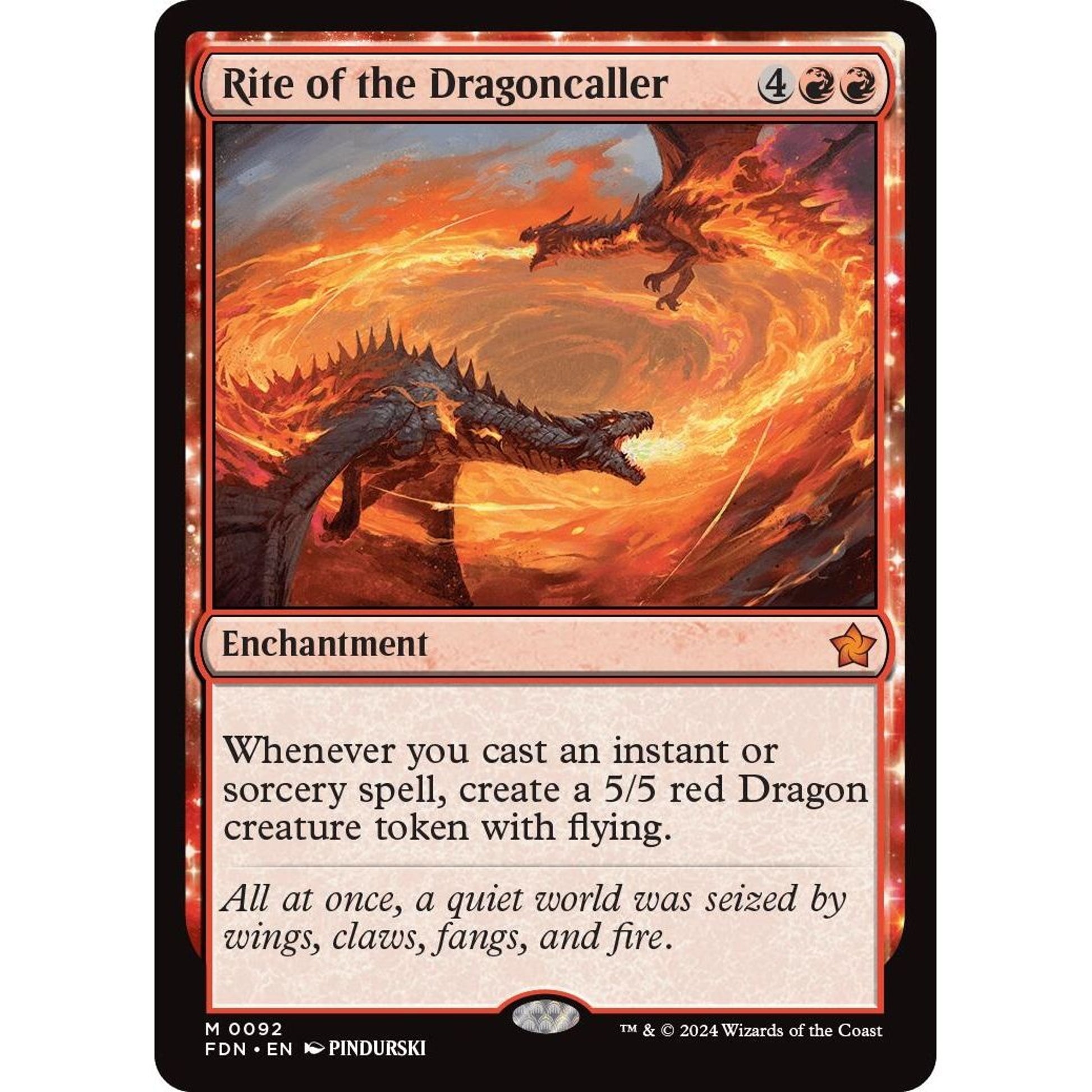 Image for Rite of the Dragoncaller (92) (FDN) - Magic: The Gathering