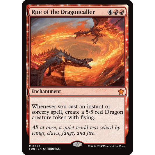 Image for Rite of the Dragoncaller (92) (FDN) - Magic: The Gathering