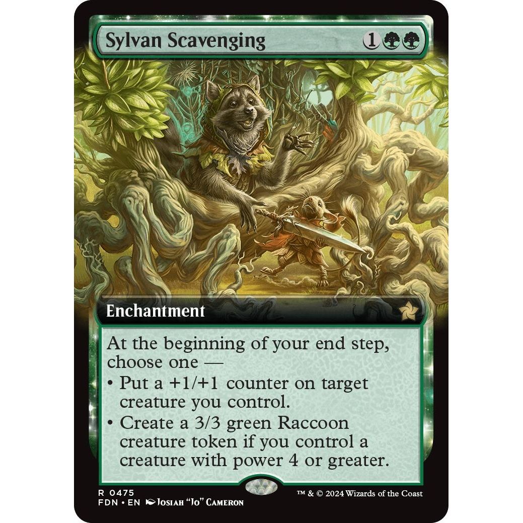 Image for Sylvan Scavenging (Extended Art) (475) (FDN) - Magic: The Gathering
