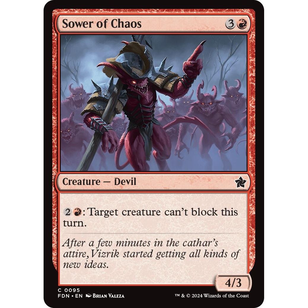 Image for Sower of Chaos (95) (FDN) - Magic: The Gathering