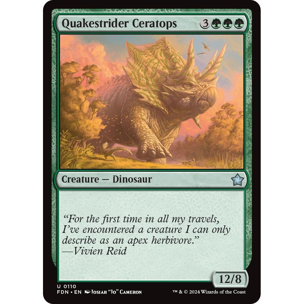 Image for Quakestrider Ceratops (110) (FDN) - Magic: The Gathering