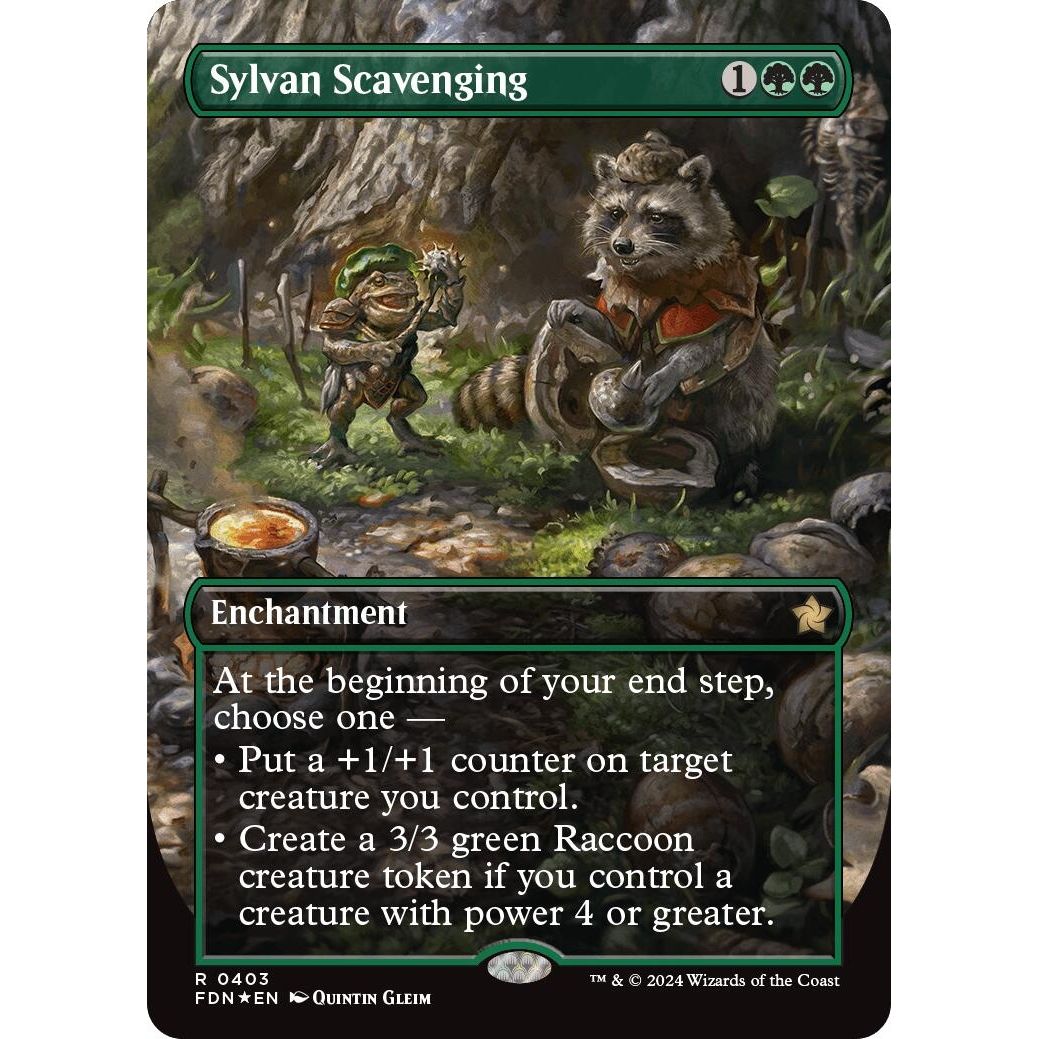 Image for Sylvan Scavenging (Borderless) (Mana Foil) (403) (FDN) - Magic: The Gathering