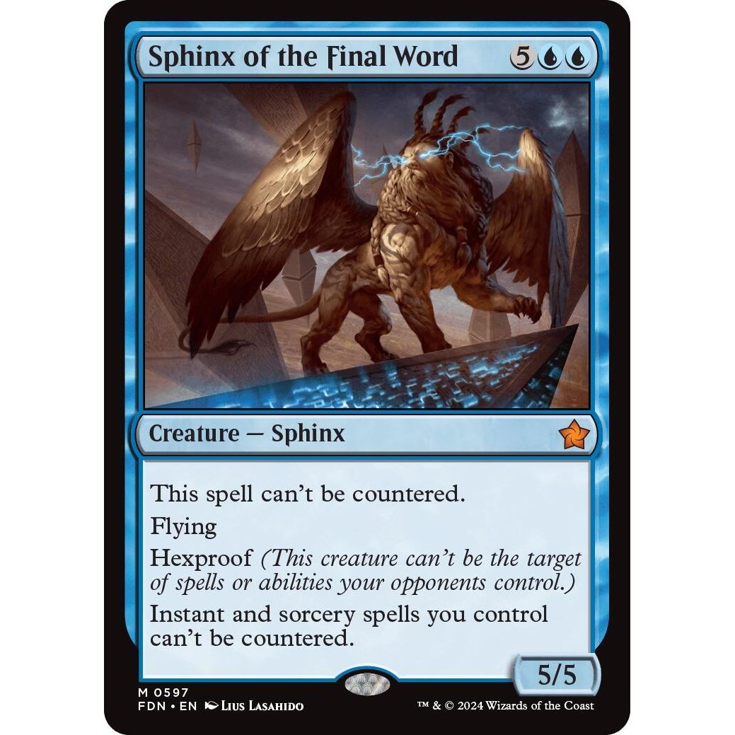 Image for Sphinx of the Final Word (597) (FDN) - Magic: The Gathering