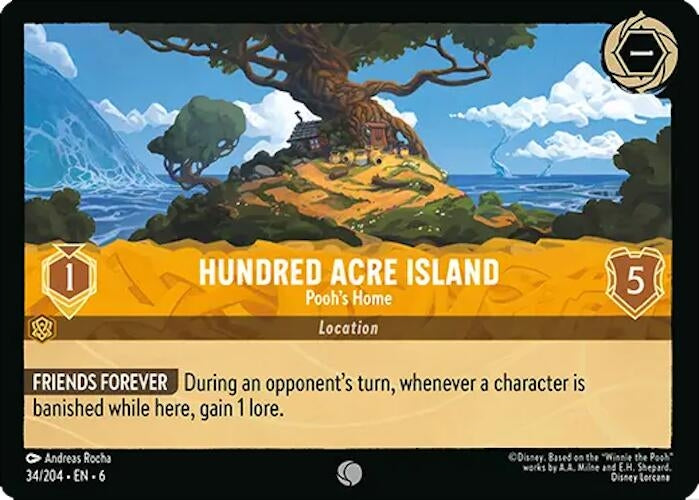 Image for Hundred Acre Island - Pooh's Home (34/204) (6) - Disney Lorcana