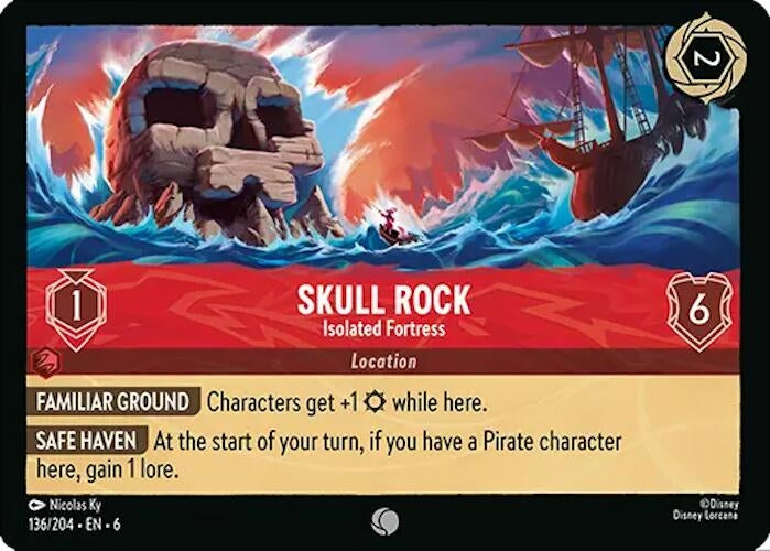 Image for Skull Rock - Isolated Fortress (136/204) (6) - Disney Lorcana