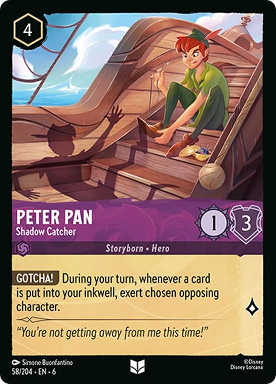 Image for Peter Pan - Shadow Catcher (58/204) (6) - Disney Lorcana