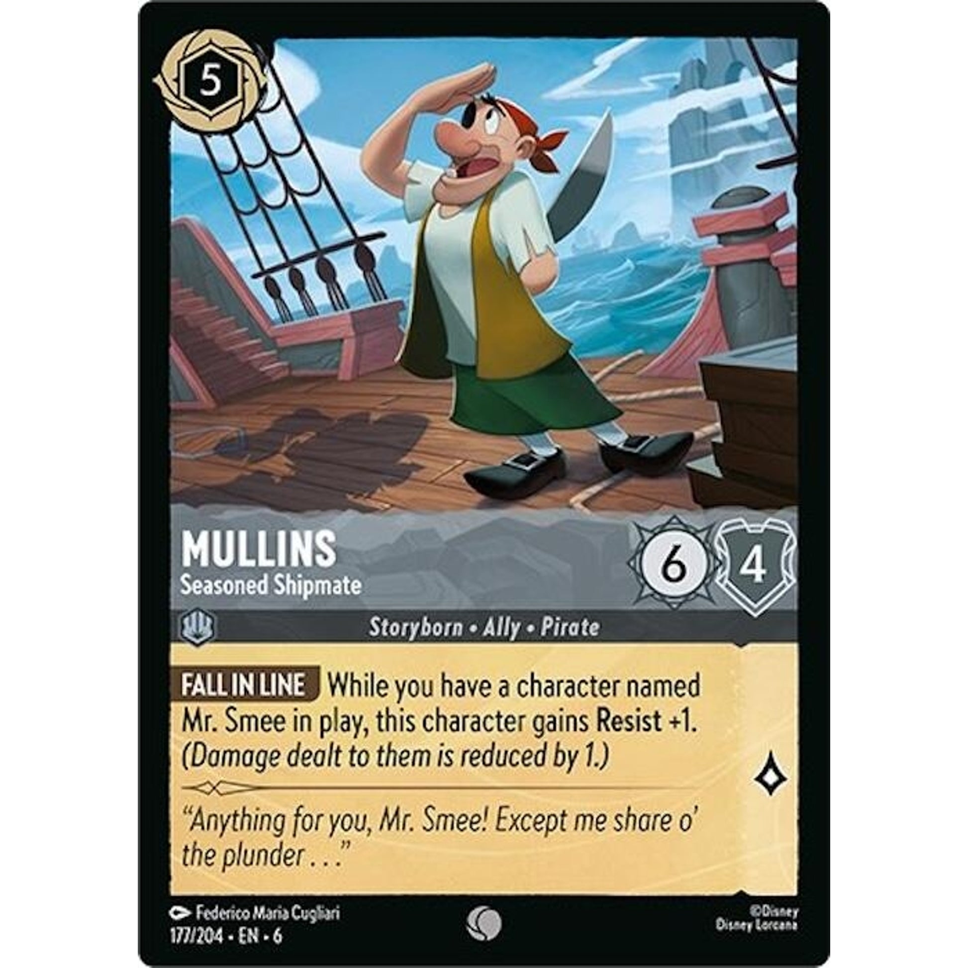 Image for Mullins - Seasoned Shipmate (177/204) (6) - Disney Lorcana