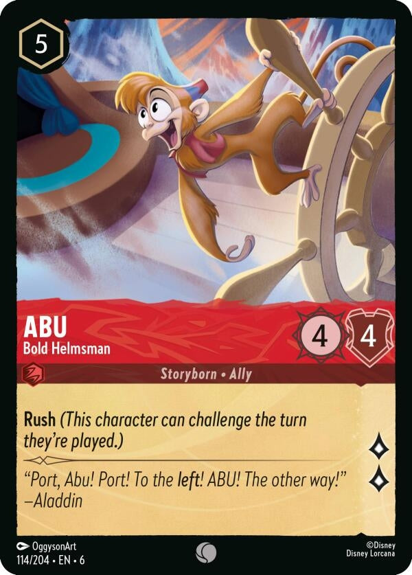 Image for Abu - Bold Helmsman (114/204) (6) - Disney Lorcana