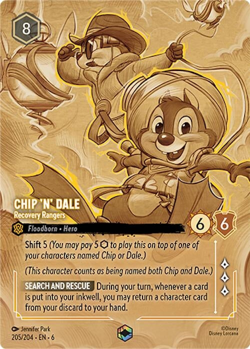Image for Chip 'n' Dale - Recovery Rangers (Enchanted) (205/204) (6) - Disney Lorcana