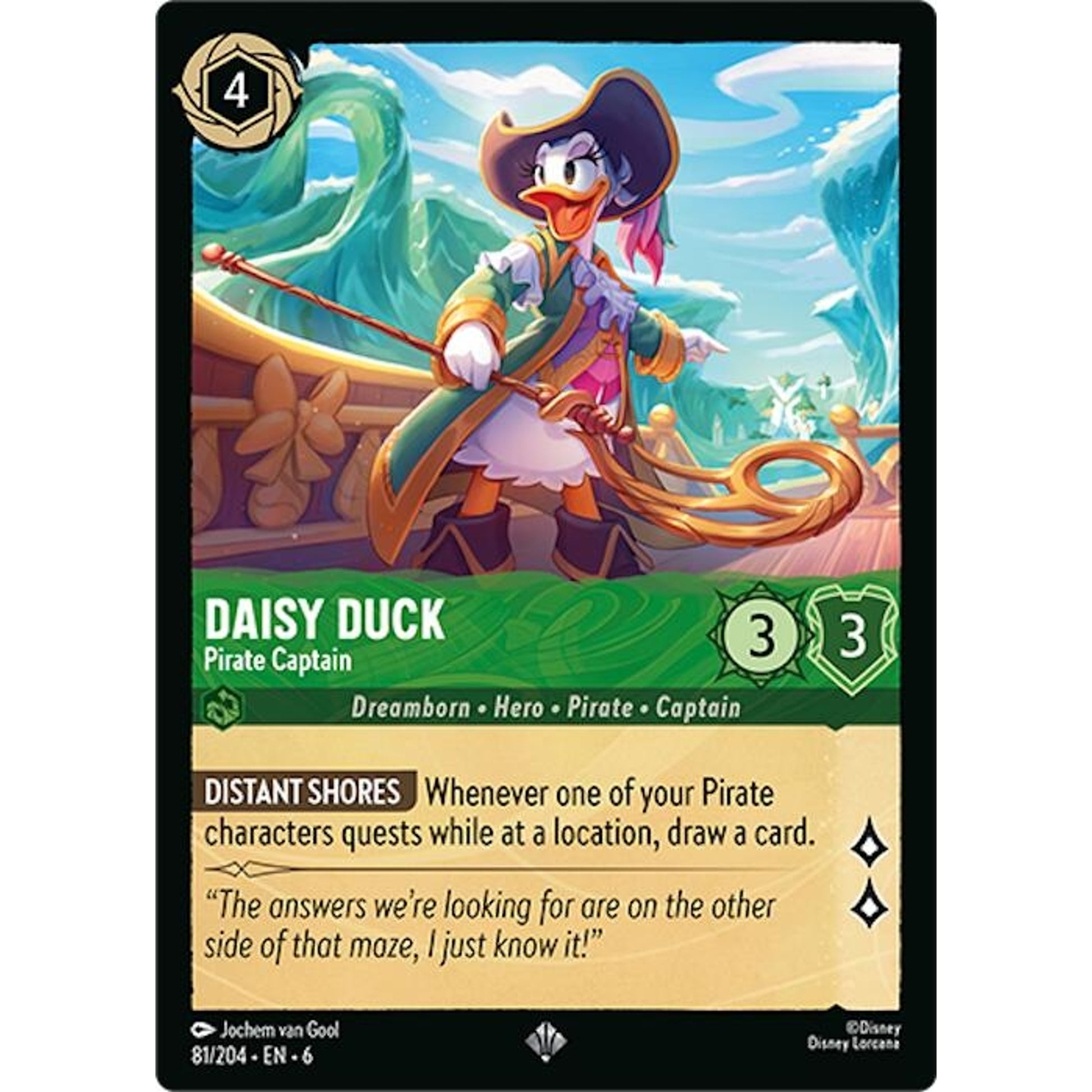Image for Daisy Duck - Pirate Captain (81/204) (6) - Disney Lorcana