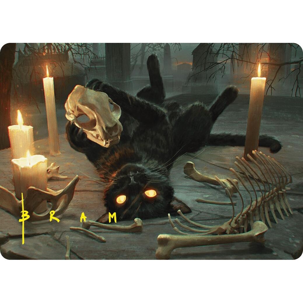Image for Nine-Lives Familiar Art Card (8/54) (Gold-Stamped Signature) (8) (ASFDN) - Magic: The Gathering