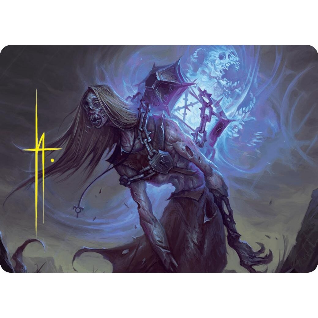 Image for Soul-Shackled Zombie Art Card (9/54) (Gold-Stamped Signature) (9) (ASFDN) - Magic: The Gathering