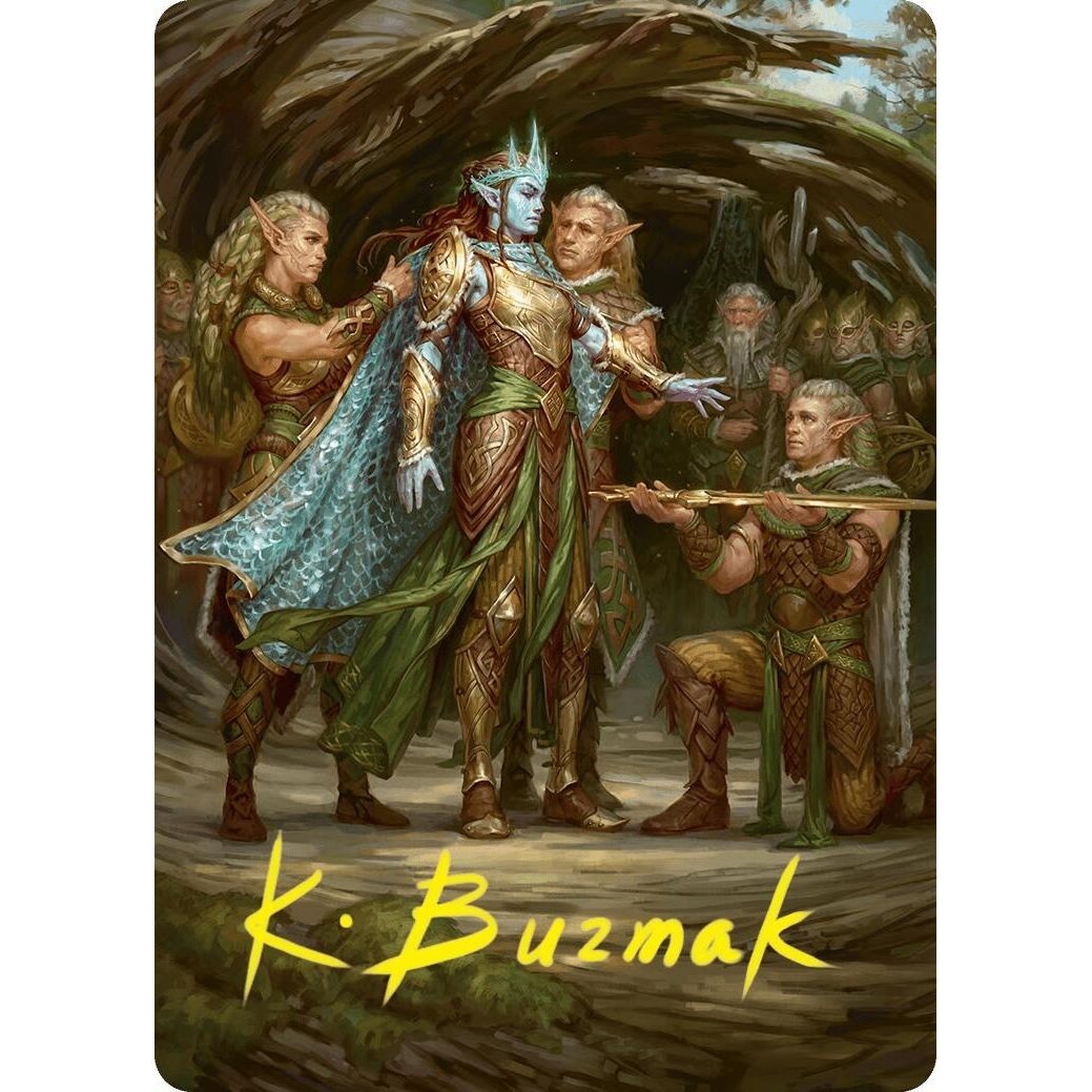 Image for Lathril, Blade of the Elves Art Card (48/54) (Gold-Stamped Signature) (48) (ASFDN) - Magic: The Gathering