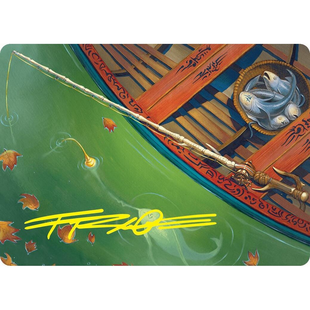 Image for Fishing Pole Art Card (18/54) (Gold-Stamped Signature) (18) (ASFDN) - Magic: The Gathering