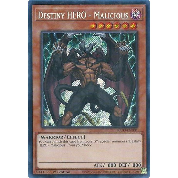 Image for Destiny HERO - Malicious (Secret Rare) (RA03-EN001) - YuGiOh