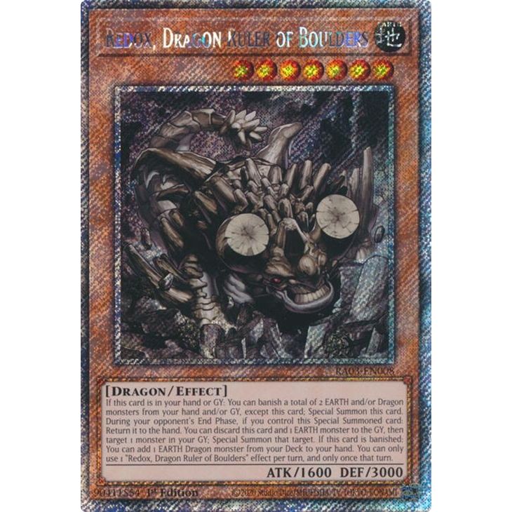 Image for Redox, Dragon Ruler of Boulders (Platinum Secret Rare) (RA03-EN008) - YuGiOh