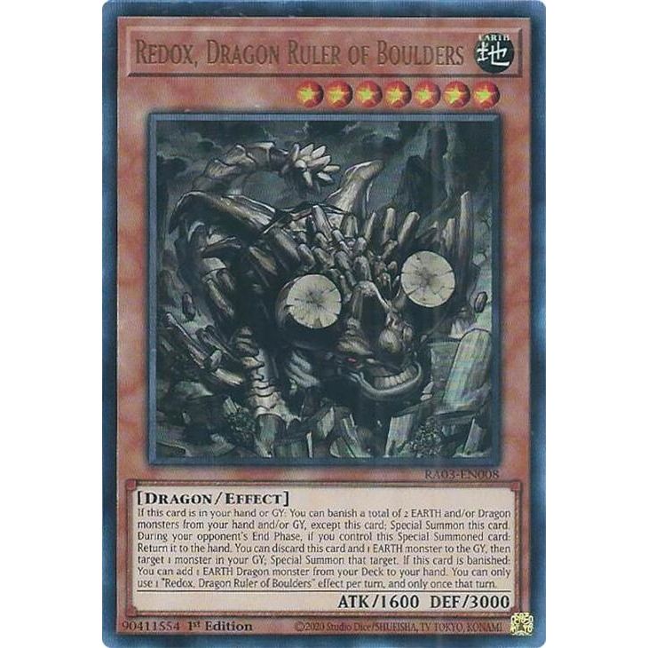 Image for Redox, Dragon Ruler of Boulders (UR) (RA03-EN008) - YuGiOh