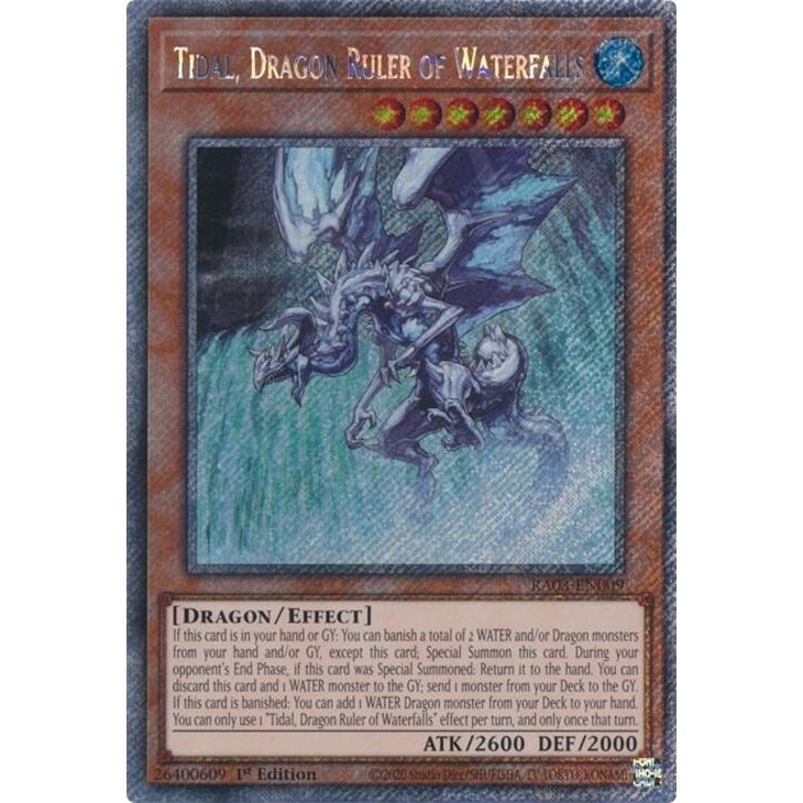 Image for Tidal, Dragon Ruler of Waterfalls (Platinum Secret Rare) (RA03-EN009) - YuGiOh