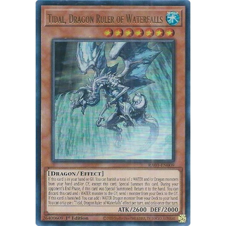 Image for Tidal, Dragon Ruler of Waterfalls (UR) (RA03-EN009) - YuGiOh