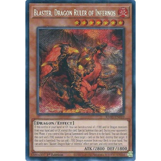 Image for Blaster, Dragon Ruler of Infernos (Secret Rare) (RA03-EN010) - YuGiOh