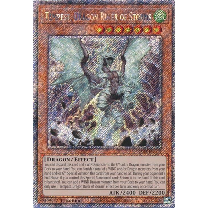 Image for Tempest, Dragon Ruler of Storms (Platinum Secret Rare) (RA03-EN011) - YuGiOh