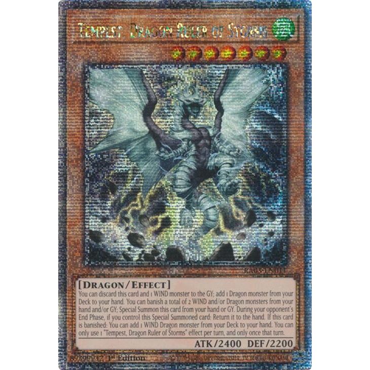 Image for Tempest, Dragon Ruler of Storms (Quarter Century Secret Rare) (RA03-EN011) - YuGiOh