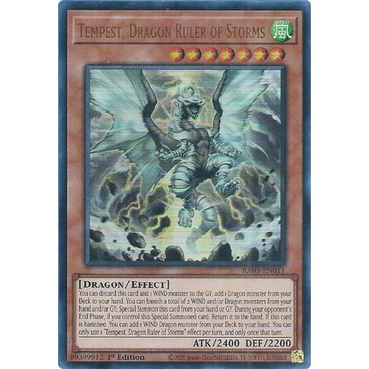 Image for Tempest, Dragon Ruler of Storms (UR) (RA03-EN011) - YuGiOh