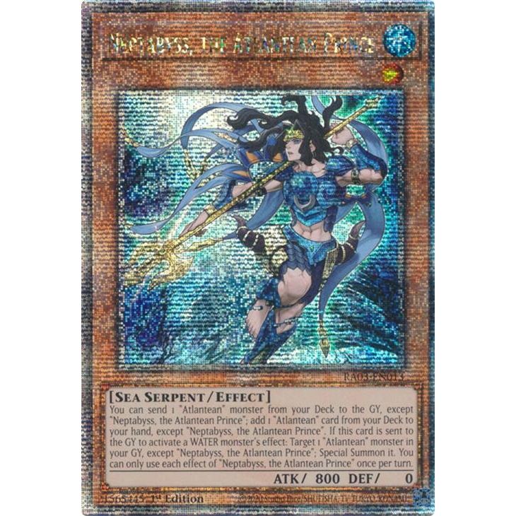 Image for Neptabyss, the Atlantean Prince (Quarter Century Secret Rare) (RA03-EN013) - YuGiOh