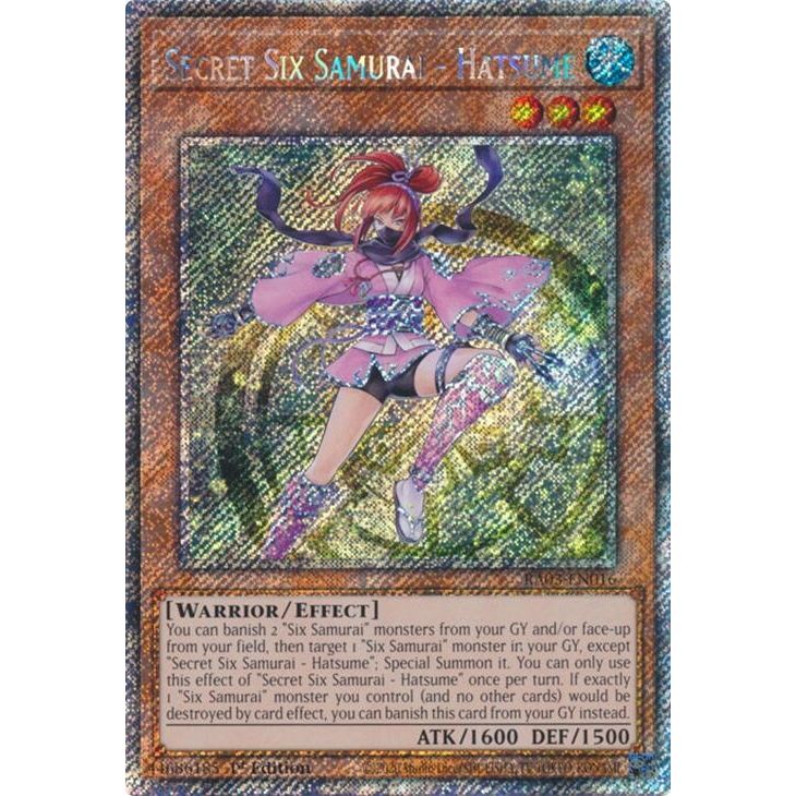 Image for Secret Six Samurai - Hatsume (Platinum Secret Rare) (RA03-EN016) - YuGiOh