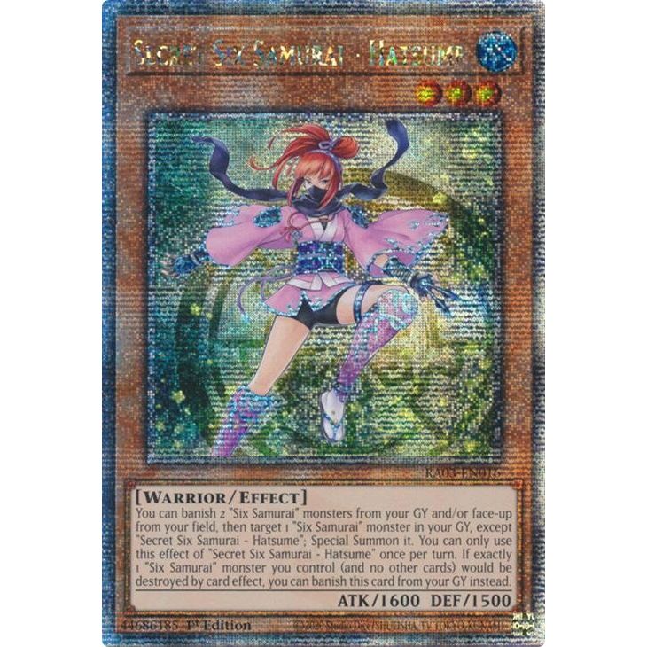 Image for Secret Six Samurai - Hatsume (Quarter Century Secret Rare) (RA03-EN016) - YuGiOh