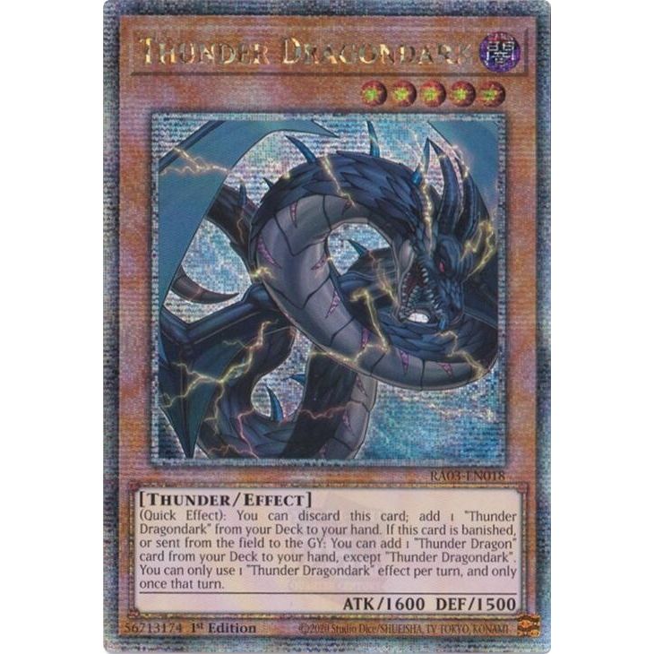 Image for Thunder Dragondark (Quarter Century Secret Rare) (RA03-EN018) - YuGiOh