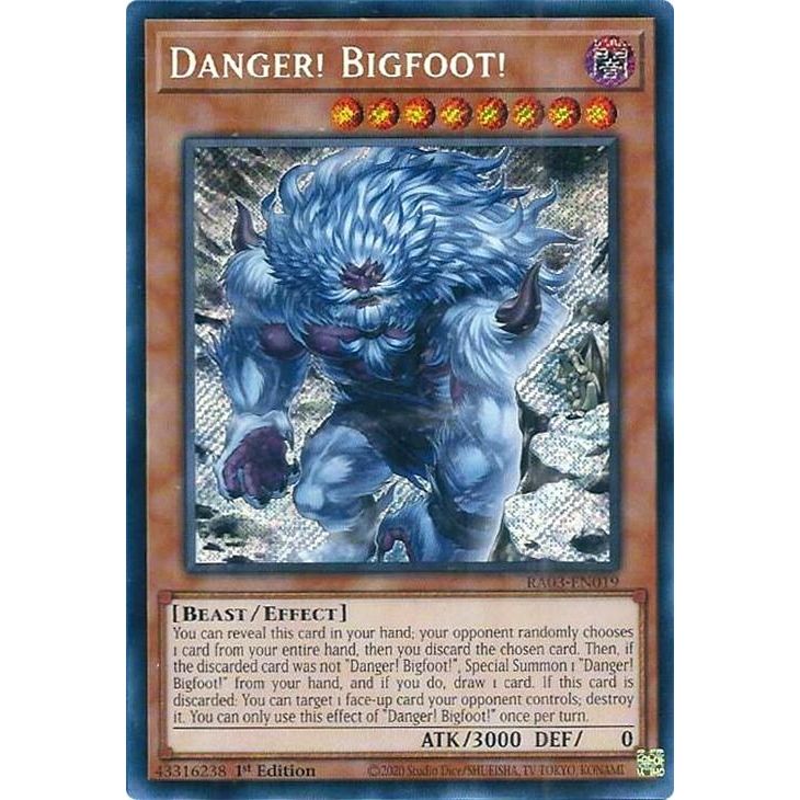 Image for Danger! Bigfoot! (Alternate Art) (Secret Rare) (RA03-EN019) - YuGiOh