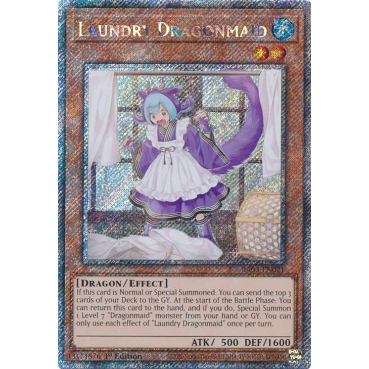 Image for Laundry Dragonmaid (Platinum Secret Rare) (RA03-EN021) - YuGiOh