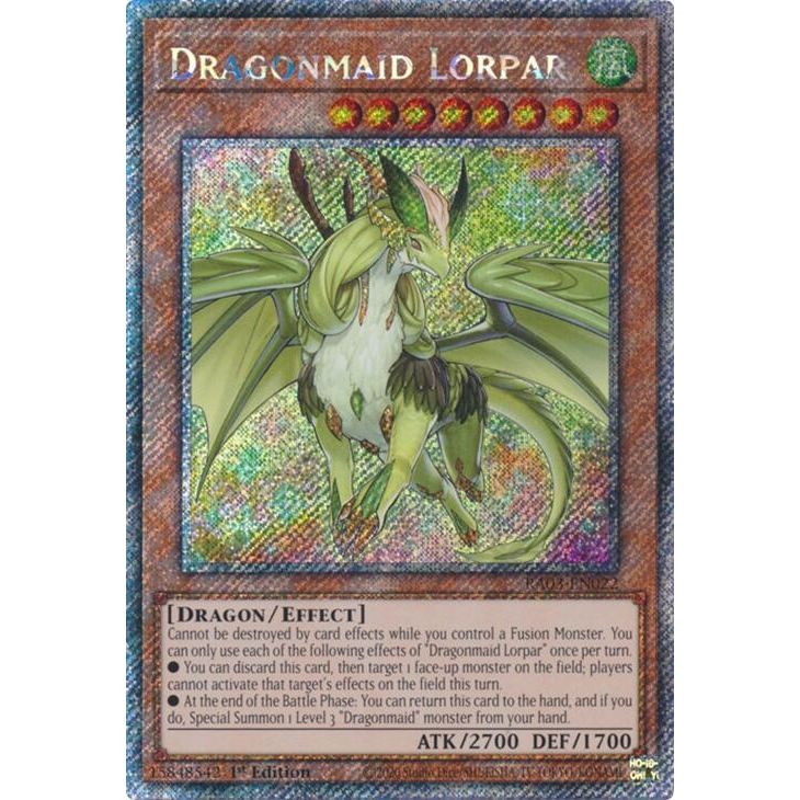 Image for Dragonmaid Lorpar (Platinum Secret Rare) (RA03-EN022) - YuGiOh