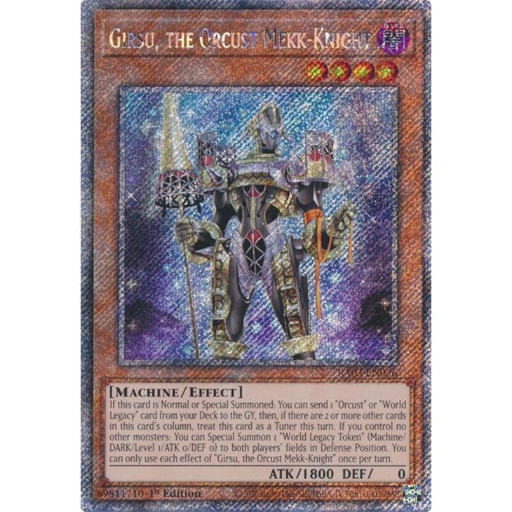Image for Girsu, the Orcust Mekk-Knight (Platinum Secret Rare) (RA03-EN026) - YuGiOh