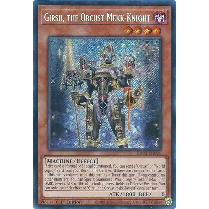 Image for Girsu, the Orcust Mekk-Knight (Secret Rare) (RA03-EN026) - YuGiOh